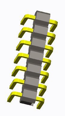 หัวเข็ม 2.54 มม. แถวเดียว U Type