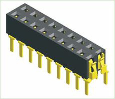 2.54mmFemale Header Dual RowCentipede Foot Type